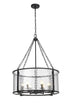 Z-Lite Barrington 6 Light Chandelier in Matte Black Finish Model: 346P26-MB
