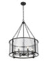 Z-Lite Barrington 6 Light Chandelier in Matte Black Finish Model: 346P26-MB