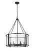 Z-Lite Barrington 6 Light Chandelier in Matte Black Finish Model: 346P26-MB
