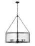 Z-Lite Barrington 8 Light Chandelier in Matte Black Finish Model: 346P32-MB
