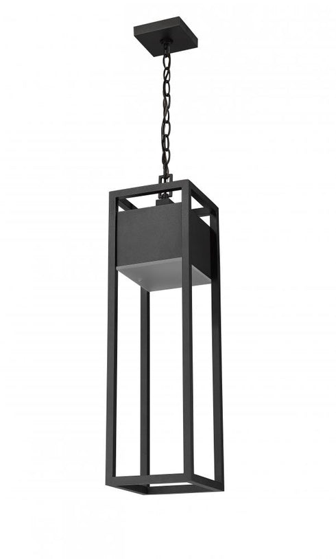 Z-Lite Barwick 1 Light Outdoor Chain Mount Ceiling Fixture in Black Finish Model: 585CHB-BK-LED