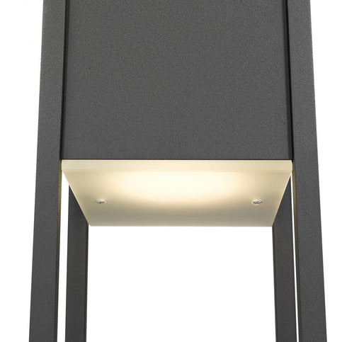 Z-Lite Barwick 1 Light Outdoor Pier Mounted Fixture in Black Finish Model: 585PHBR-533PM-BK-LED
