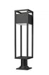 Z-Lite Barwick 1 Light Outdoor Pier Mounted Fixture in Black Finish Model: 585PHBR-533PM-BK-LED