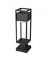 Z-Lite Barwick 1 Light Outdoor Pier Mounted Fixture in Black Finish Model: 585PHMS-SQPM-BK-LED