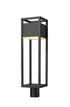 Z-Lite Barwick 1 Light Outdoor Post Mount Fixture in Black Finish Model: 585PHBR-BK-LED