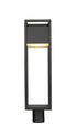 Z-Lite Barwick 1 Light Outdoor Post Mount Fixture in Black Finish Model: 585PHBR-BK-LED