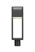 Z-Lite Barwick 1 Light Outdoor Post Mount Fixture in Black Finish Model: 585PHMR-BK-LED