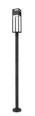 Z-Lite Barwick 1 Light Outdoor Post Mounted Fixture in Black Finish Model: 585PHBR-567P-BK-LED