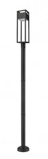 Z-Lite Barwick 1 Light Outdoor Post Mounted Fixture in Black Finish Model: 585PHBR-567P-BK-LED