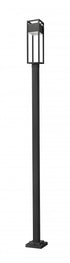 Z-Lite Barwick 1 Light Outdoor Post Mounted Fixture in Black Finish Model: 585PHBS-536P-BK-LED