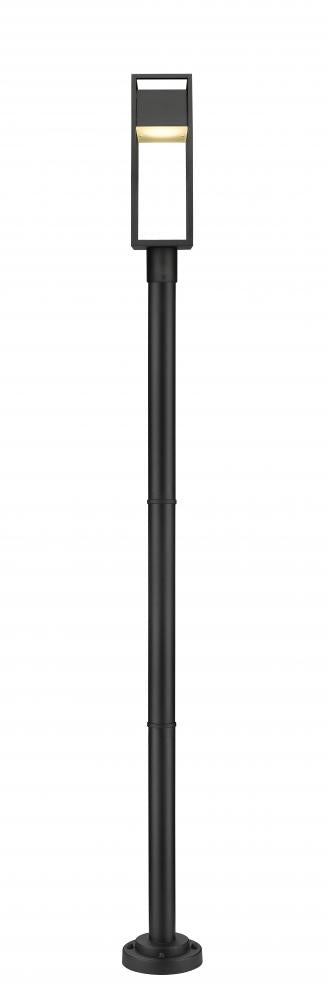 Z-Lite Barwick 1 Light Outdoor Post Mounted Fixture in Black Finish Model: 585PHMR-567P-BK-LED