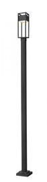Z-Lite Barwick 1 Light Outdoor Post Mounted Fixture in Black Finish Model: 585PHMS-536P-BK-LED