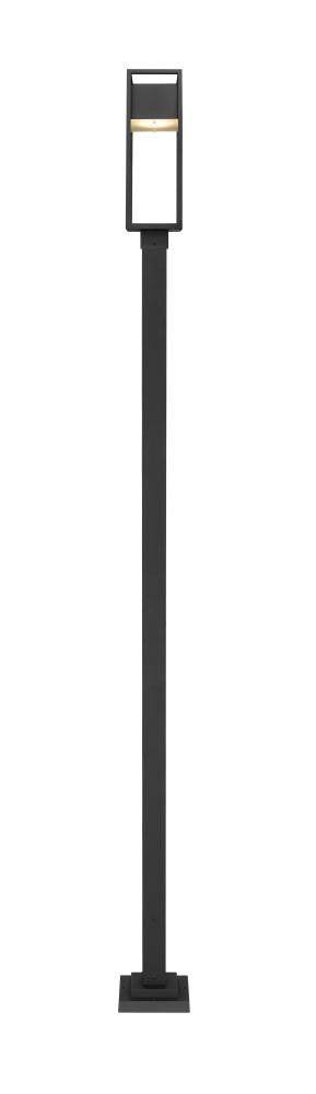 Z-Lite Barwick 1 Light Outdoor Post Mounted Fixture in Black Finish Model: 585PHMS-536P-BK-LED
