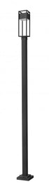 Z-Lite Barwick 1 Light Outdoor Post Mounted Fixture in Black Finish Model: 585PHMS-536P-BK-LED
