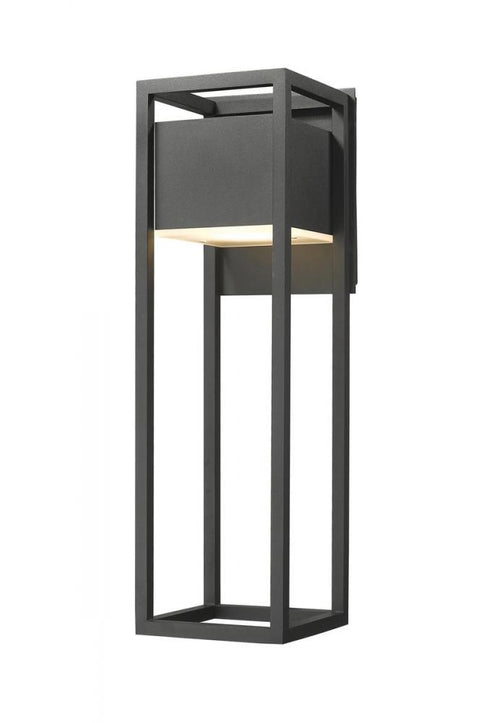 Z-Lite Barwick 1 Light Outdoor Wall Light in Black Finish Model: 585B-BK-LED
