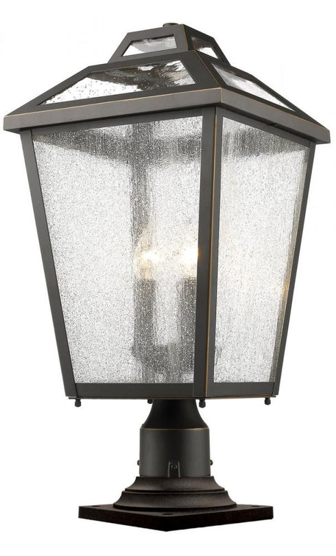 Z-Lite Bayland 3 Light Outdoor Pier Mounted Fixture in Oil Rubbed Bronze Finish Model: 539PHBR-533PM-ORB