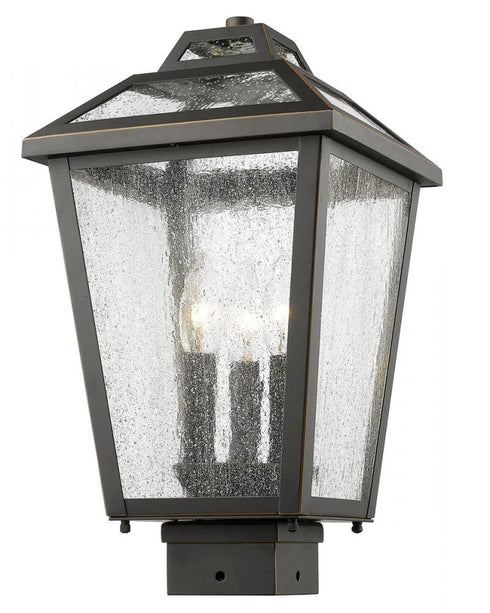Z-Lite Bayland 3 Light Outdoor Post Mount Fixture in Oil Rubbed Bronze Finish Model: 539PHMS-ORB