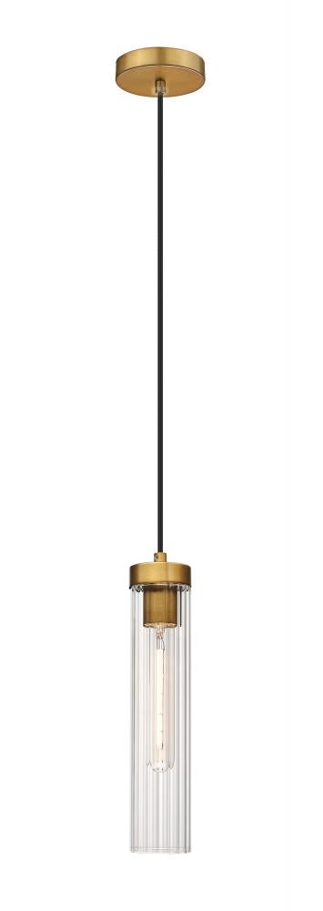 Z-Lite Beau 1 Light Pendant in Brushed Nickel Finish Model: 740P-BN