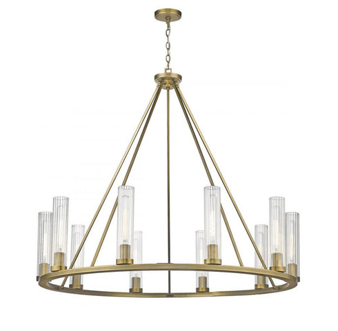 Z-Lite Beau 10 Light Chandelier in Bronze Finish Model: 3031-10BRZ