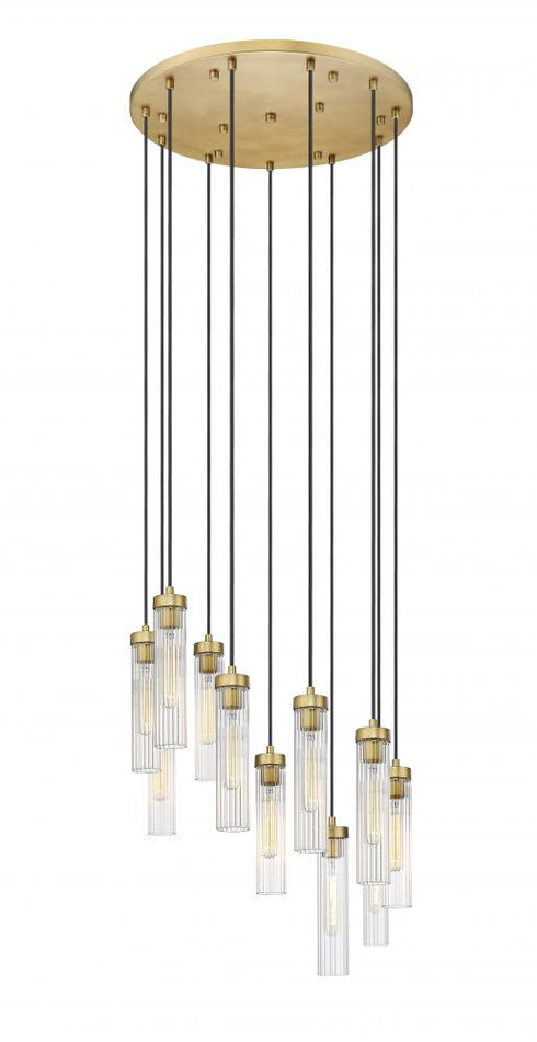Z-Lite Beau 11 Light Chandelier in Brushed Nickel Finish Model: 740P-11R-BN