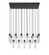 Z-Lite Beau 17 Light Linear Chandelier in Brushed Nickel Finish Model: 740P-17L-BN