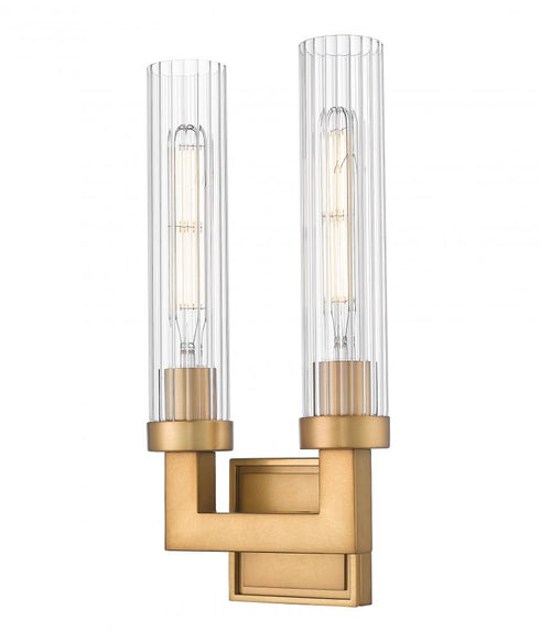 Z-Lite Beau 2 Light Wall Sconce in Brushed Nickel Finish Model: 740-2S-BN