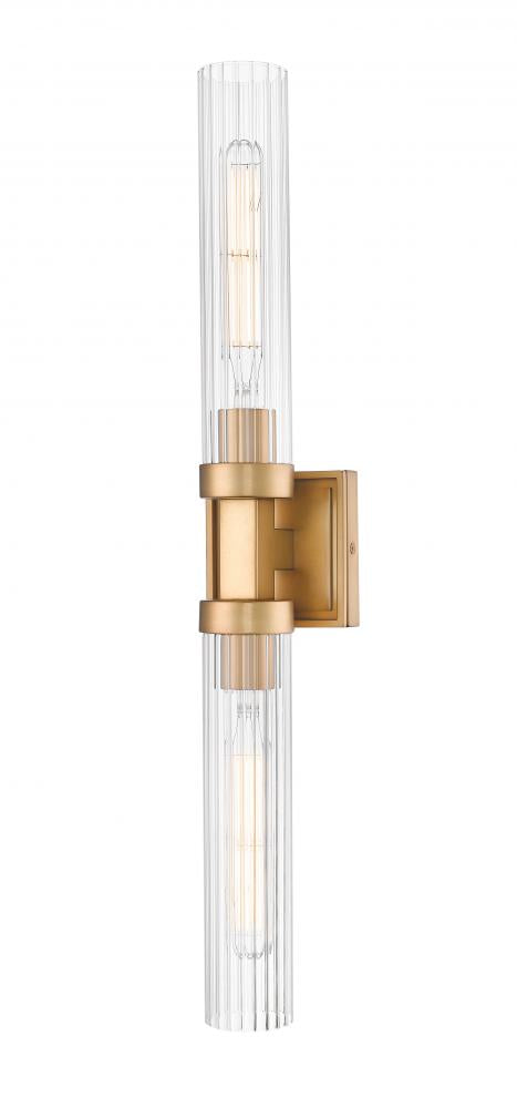 Z-Lite Beau 2 Light Wall Sconce in Brushed Nickel Finish Model: 740-2W-BN