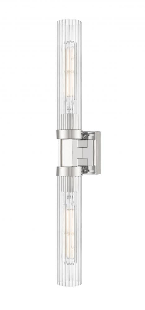 Z-Lite Beau 2 Light Wall Sconce in Brushed Nickel Finish Model: 740-2W-BN