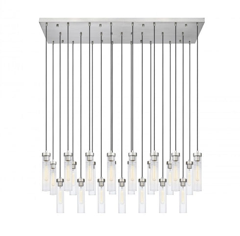 Z-Lite Beau 23 Light Linear Chandelier in Brushed Nickel Finish Model: 740P-23L-BN
