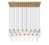 Z-Lite Beau 23 Light Linear Chandelier in Brushed Nickel Finish Model: 740P-23L-BN