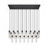 Z-Lite Beau 23 Light Linear Chandelier in Brushed Nickel Finish Model: 740P-23L-BN