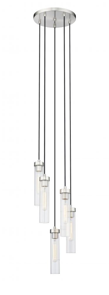 Z-Lite Beau 5 Light Chandelier in Brushed Nickel Finish Model: 740P-5R-BN
