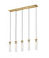 Z-Lite Beau 5 Light Linear Chandelier in Brushed Nickel Finish Model: 740P-5L-BN