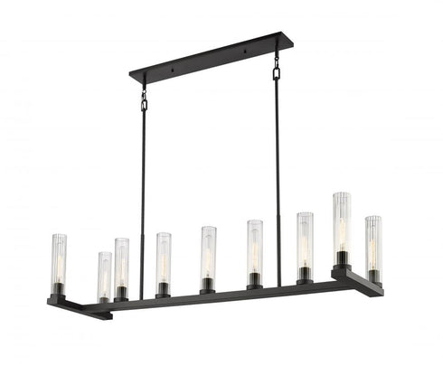 Z-Lite Beau 9 Light Linear Chandelier in Bronze Finish Model: 3031-9L-BRZ