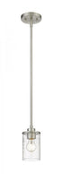 Z-Lite Beckett 1 Light Pendant in Brushed Nickel Finish Model: 492MP-BN