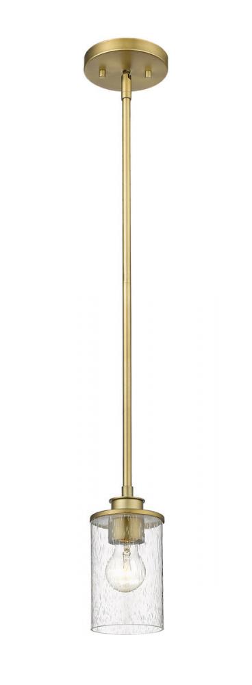 Z-Lite Beckett 1 Light Pendant in Brushed Nickel Finish Model: 492MP-BN
