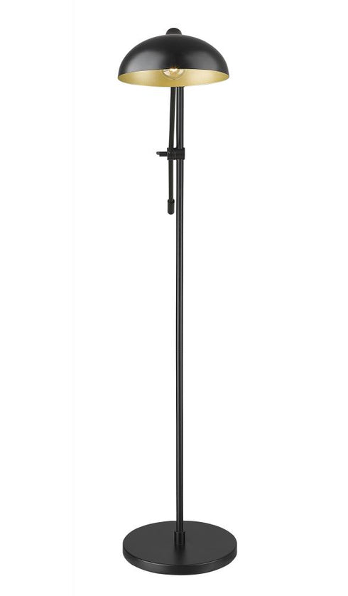 Z-Lite Bellamy 1 Light Floor Lamp in Matte Black Finish Model: 1942FL-MB