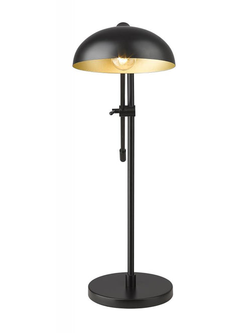 Z-Lite Bellamy 1 Light Table Lamp in Matte Black Finish Model: 1942TL-MB