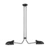 Z-Lite Bellamy 2 Light Linear Chandelier in Matte Black Finish Model: 1942-2L-MB