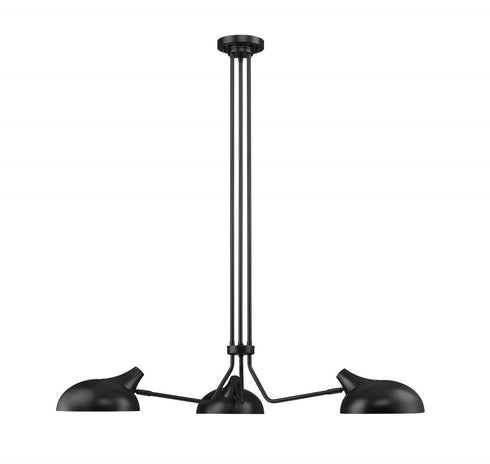 Z-Lite Bellamy 3 Light Chandelier in Matte Black Finish Model: 1942-3MB