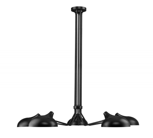 Z-Lite Bellamy 5 Light Chandelier in Matte Black Finish Model: 1942-5MB