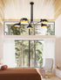 Z-Lite Bellamy 5 Light Semi Flush Mount in Matte Black Finish Model: 1942-5SF-MB
