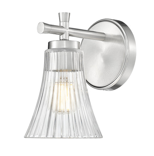 Z-Lite Belle 1 Light Wall Sconce in Brushed Nickel Finish Model: 7519-1S-BN