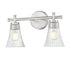 Z-Lite Belle 2 Light Vanity in Brushed Nickel Finish Model: 7519-2V-BN