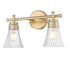 Z-Lite Belle 2 Light Vanity in Brushed Nickel Finish Model: 7519-2V-BN