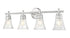 Z-Lite Belle 4 Light Vanity in Brushed Nickel Finish Model: 7519-4V-BN