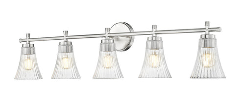 Z-Lite Belle 5 Light Vanity in Brushed Nickel Finish Model: 7519-5V-BN