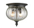 Z-Lite Belmont 2 Light Outdoor Flush Mount in Black Finish Model: 516F-BK