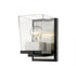 Z-Lite Bleeker Street 1 Light Wall Sconce in Matte Black + Brushed Nickel Finish Model: 475-1S-MB-BN