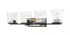 Z-Lite Bleeker Street 4 Light Vanity in Matte Black + Brushed Nickel Finish Model: 475-4V-MB-BN